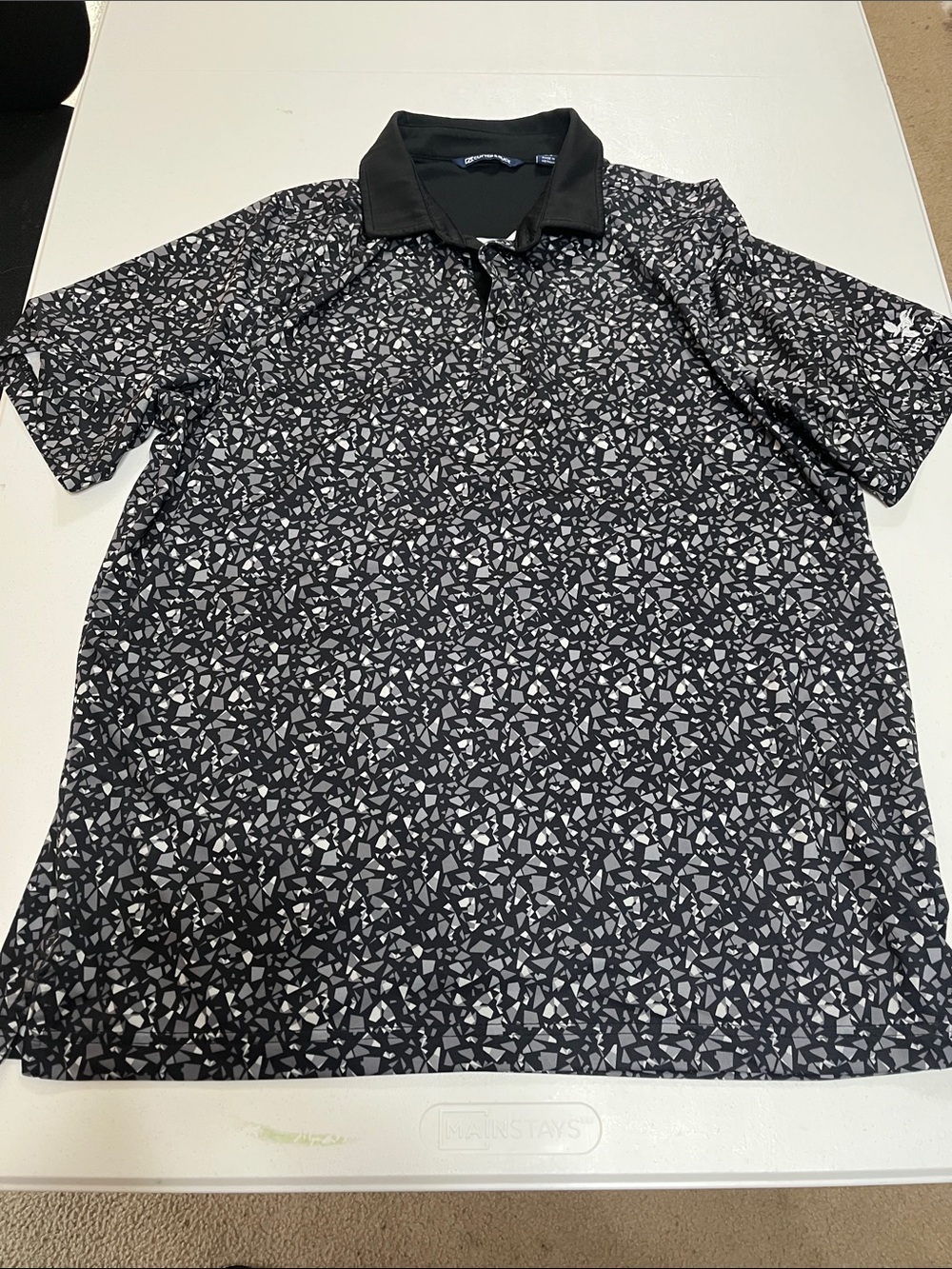 Cutter & Buck Black Geo Mosaic Polo